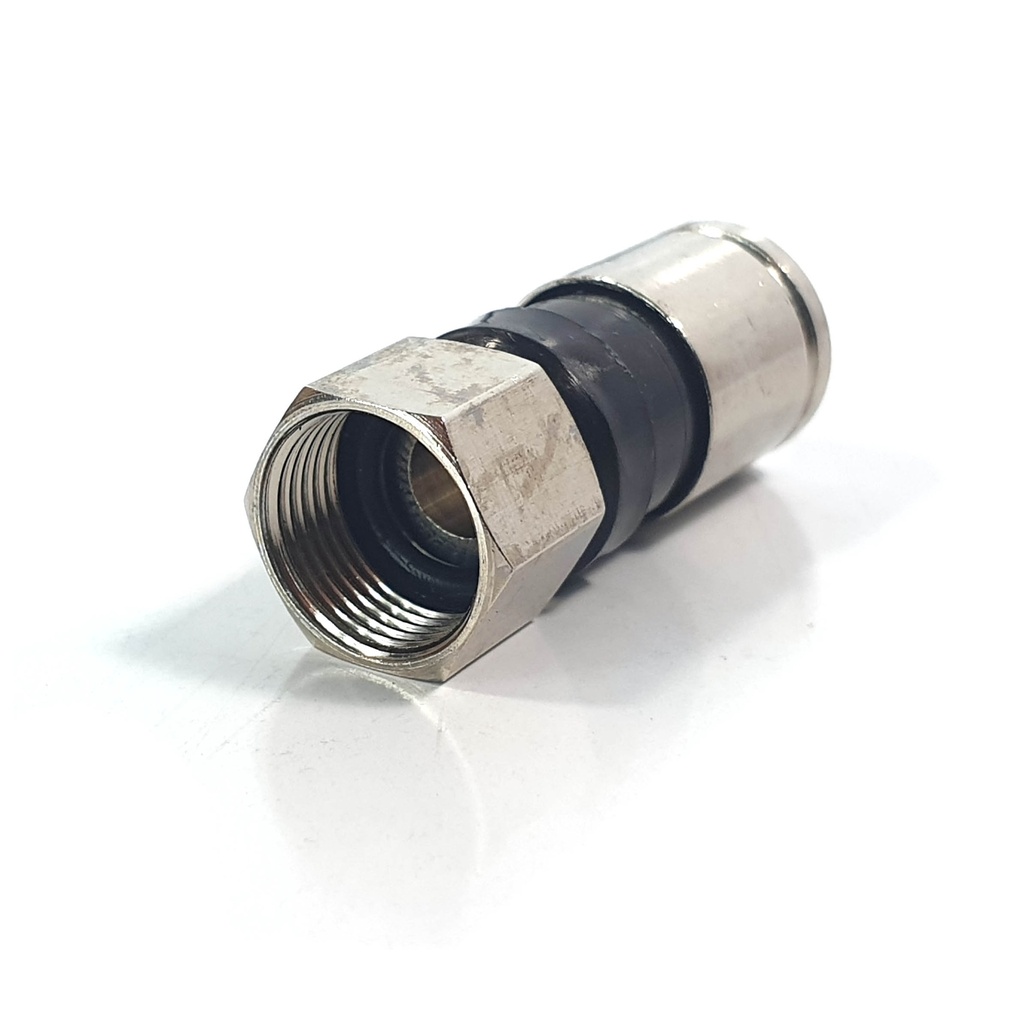 [RG6X14] Conector RG6 a Compresion para Cable Coaxial TV