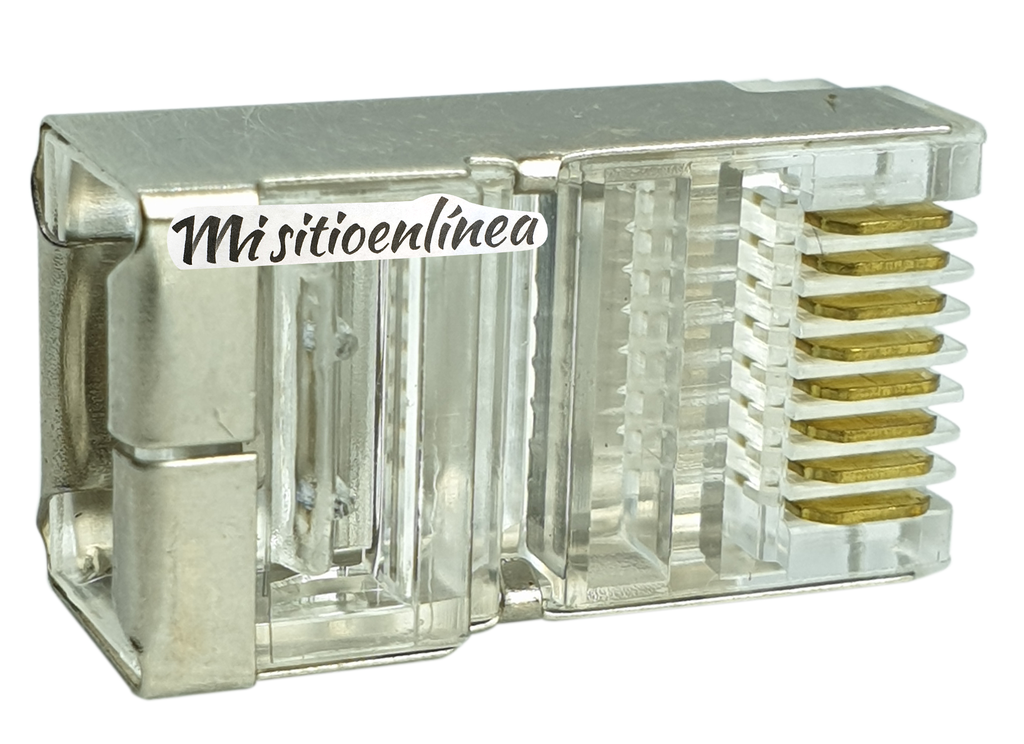 [RJ45CAT6BLINX1] Conector de Red RJ45 CAT 6 Blindado x 1 