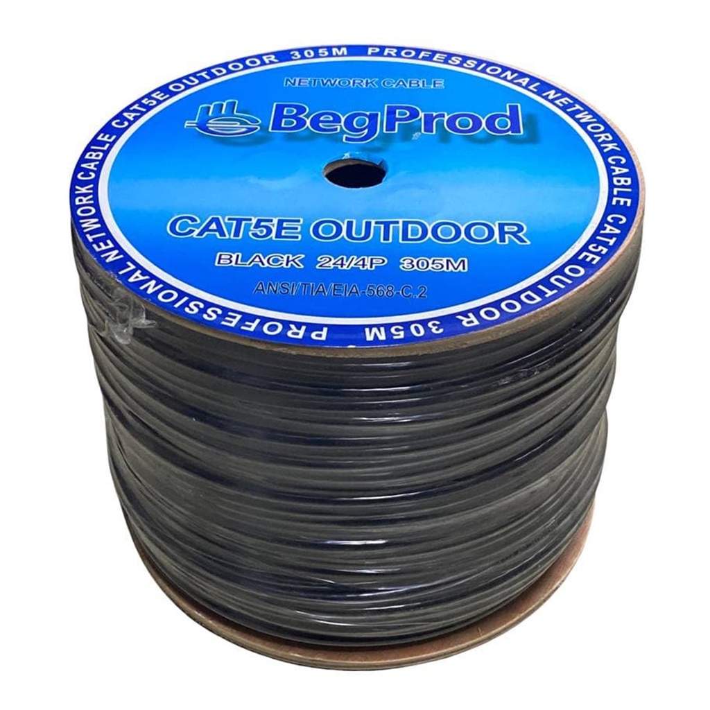 Bobina de Cable de RED de 305m CAT 5E Outdoor de Exteriores BEGPROD