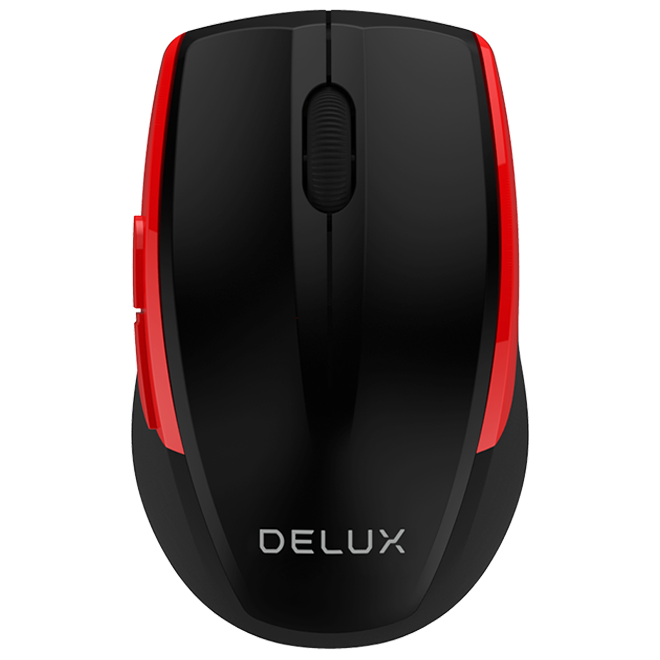[M521GX] Mouse Inalámbrico USB M521GX Negro / Rojo Delux