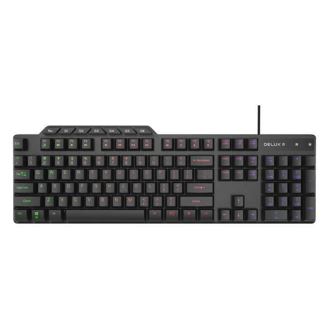 [K9800U] Teclado Gaming Delux K9800U RGB USB Negro