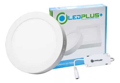 Panel LED Redondo de Sobreponer Blanco 6W 6500K LedPlus+