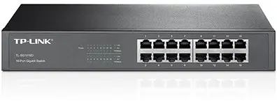 Switch Rackeable y de Escritorio tp-link 16 Puertos Gigabit TL-SG1016D