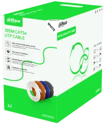 [PFM922I-5EUN-C] Bobina Cable de Red UTP 305 Metros CAT5 de 100% Cobre PFM922I-5EUN-C Blanco DAHUA