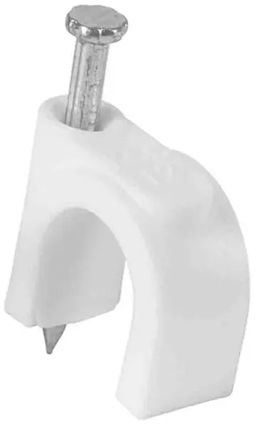Grapas para Cable Round Cable Clip x 100 x 8mm Blanca COVO