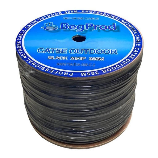 Bobina de Cable de RED de 305m CAT 5E Outdoor de Exteriores BEGPROD