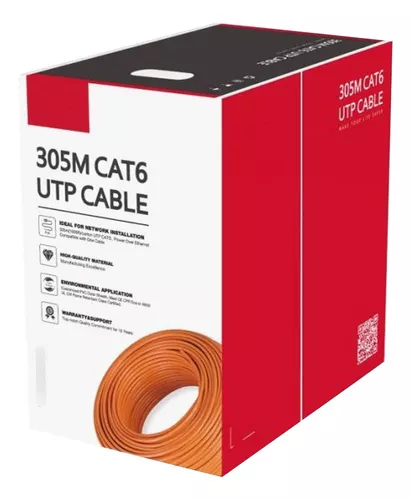 [PFM922I-6UN-C] Bobina Cable de Red UTP NARANJA 305 Metros CAT 6 DAHUA